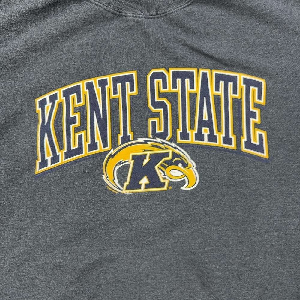 Kent State Golden Flashes Sweatshirt Mens Medium Gray NCAA College Champion - Picture 4 of 9
